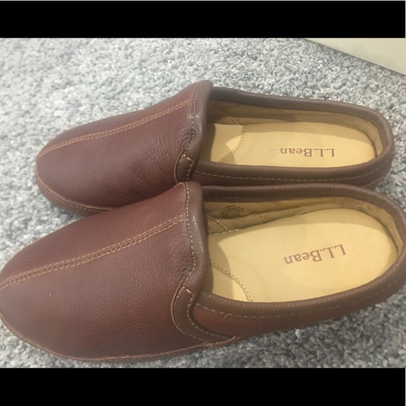 Mens 9m Leather Elkhide Slipper Scuffs 